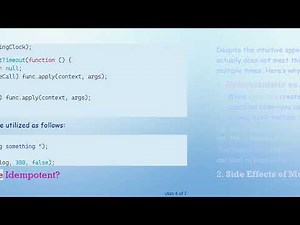 Understanding the debounce Function: Why It’s Not Idempotent