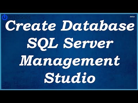 Create Database SQL Server Management Studio