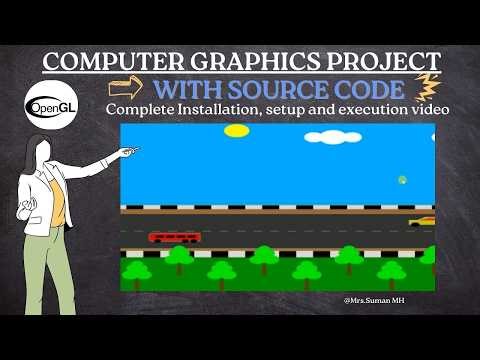 Highway Road View | OpenGL Project | Computer Graphics Project | With Source Code and Sample Report