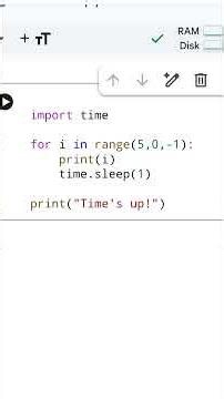 Python Countdown Timer in 10 Seconds ⏳ #Python
