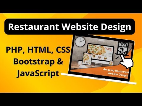 Restaurant Website Design using PHP, HTML, CSS, Bootstrap & JavaScript
