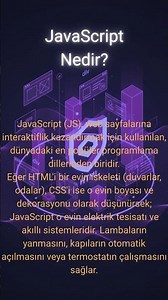 JavaScript Programlama Dili Nedir?#shorts #javascript #programming #youtubeshorts #yazılım #software