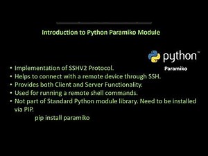 Introduction to Python Paramiko