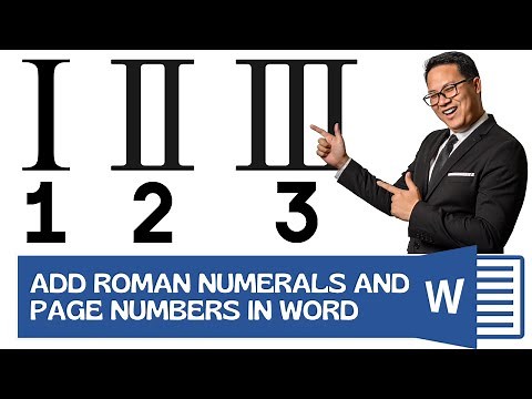 How to Insert Roman Numerals and Page Numbers in Word