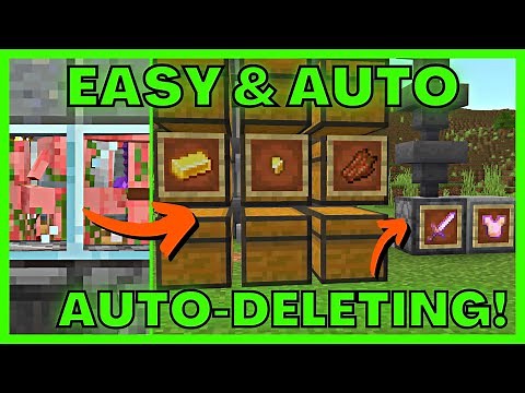 EASY MINECRAFT 1.21 Gold Farm ITEM SORTER / STORAGE SYSTEM for Bedrock & Java Edition