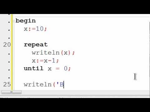 Free Pascal Program Tutorial 8 - Repeat Until Loop - Lazarus