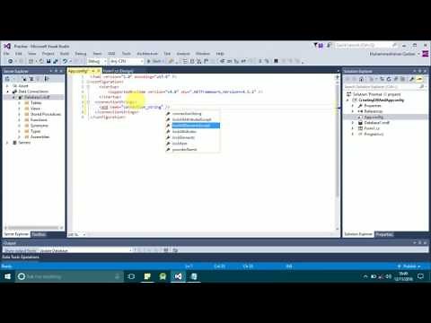 How to store connection string of Database in app.config file?