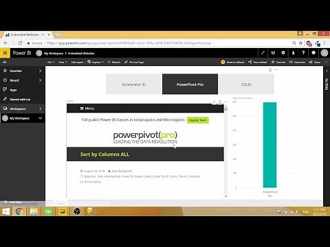 Dynamically Embed a Web Page in a Power BI Report