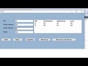 VB. NET: insert, update and delete data in Listview without using database