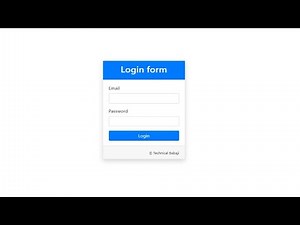 PHP and MySQL - How to create Login Form using HTML and Bootstrap #1