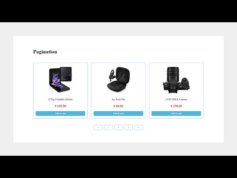 Pagination in JavaScript for E-commerce Website