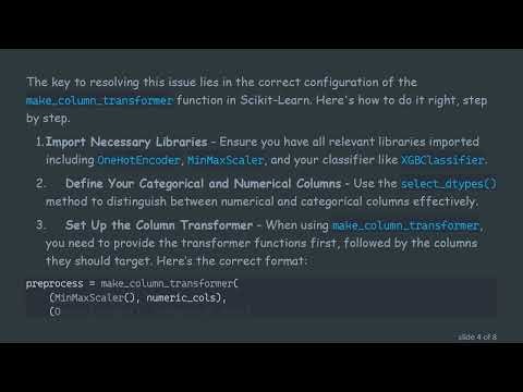 Creating a Pipeline for One-Hot Encoded Variables in Python