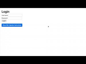 SQL injection attack - Short demonstration