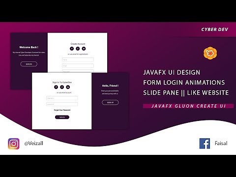 Create a Cool Login Form With Slide Effects || JavaFX Scene Builder