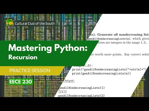 Recursion Practice Problems in Python - EECE 230