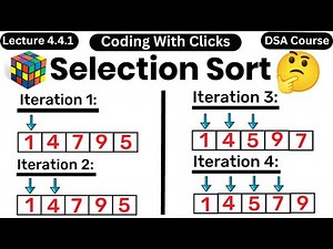 Selection Sort | Selection Sort Algorithm | Selection Sort in Data Structure | Coding With Clicks