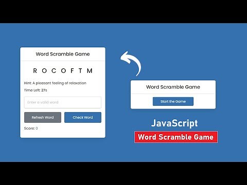 How to make Word Scramble Game with JavaScript