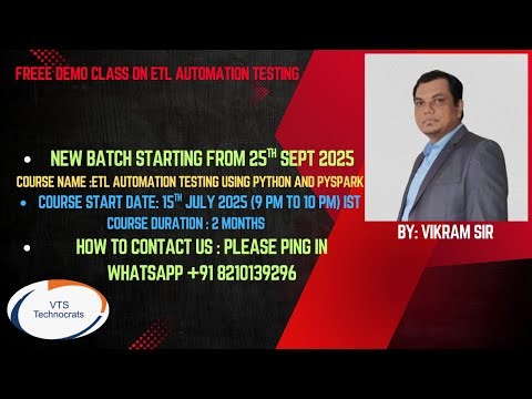 ETL Automation Testing Demo | Python + PySpark + Pytest Framework | 28th Sept 2025"-8210139296