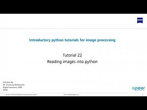 Tutorial 22 - Reading images into Python