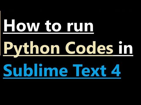 How to run python in Sublime Text 4
