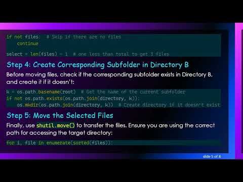 Moving Files from Subfolders in Python