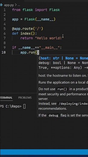 How to Render HTML page using Flask #programming #coding #python #web