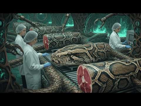 Inside Python Farming | High-Tech Meat & Leather Processing Factory