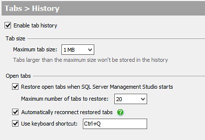 Quick SQL Prompt tip - restore your tabs