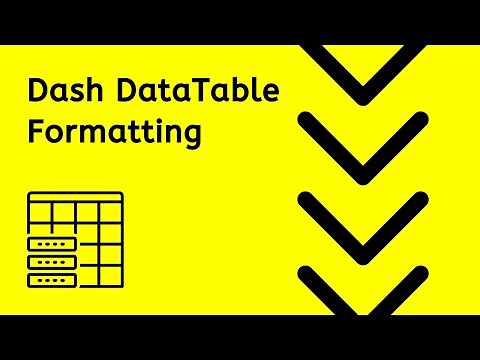 How to Format the Dash DataTable