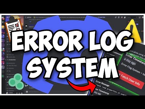 [NEW] - ERROR LOGGING system for your Discord Bot! || Discord.js V14