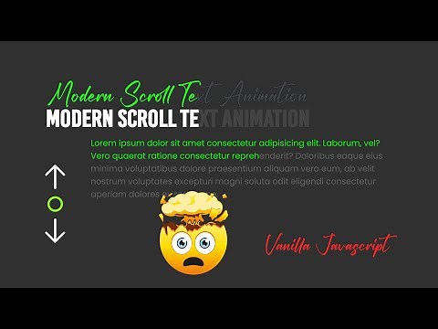 Modern Text Scroll Animation using CSS & Javascript