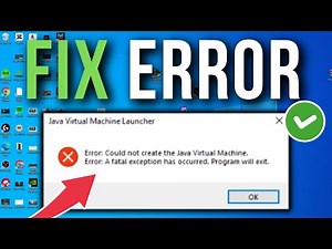 How To Fix Error Could Not Create The Java Virtual Machine - Full Tutorial