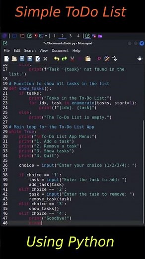 Create ToDo List from Python Easy #coding #tutorial