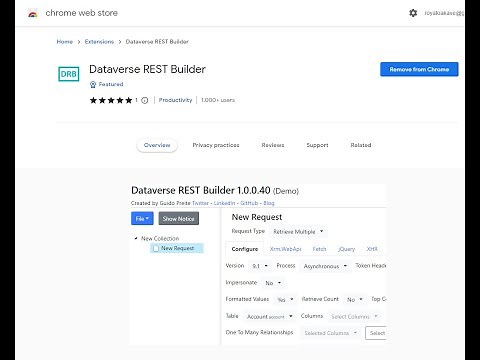 Use Dataverse REST Builder to Create and Execute requests against the Dataverse Web API endpoint