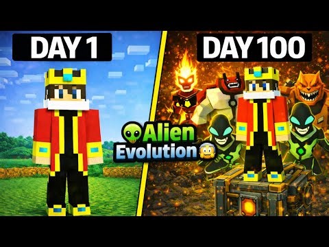 Minecraft Alien Evolution from Day 1 to Day 100 😱 Part 2