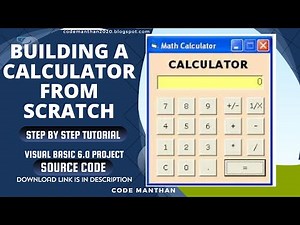 Building a Calculator from Scratch in VB 6.0 | VB 6.0 Calculator: Step-by-Step Coding Tutorial