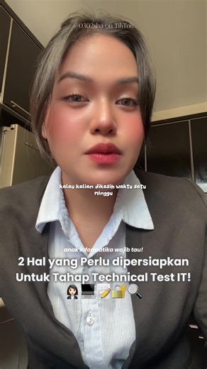 mumpung ada waktu kosong, gas kita persiapan technical test~ menurutku banyak soalnya itu basic, generic knowledge! tapi memang perlu ngulik/hands-on untuk bisa paham ^^ bahasa pemrograman kuasain satu ajaa! misal fokus di Python dan SQL untuk querynyaa. sisanya tinggal explore tipis-tipis deh 🤓☝🏻 #it #kerja #tes