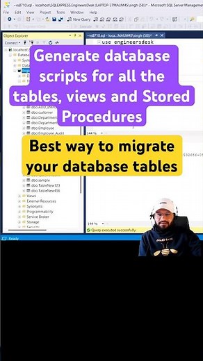 How to migrate tables and data from one database to other - create sql scripts #shorts #coding #sql