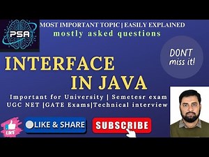 Interface in Java | Semester exam | Concept of Interface easily Explained UGC NET GATE Exam | CSIT
