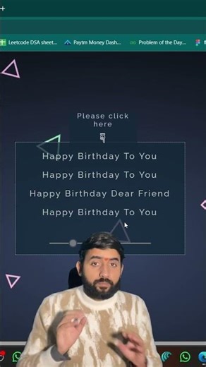 Musical Birthday Wish Website using HTML CSS JS | Web Dev Project