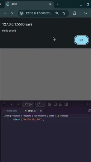 Alert| HTML & JS #html #javascript #coding #webdevelopment #beginner