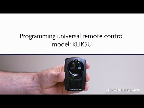 How to Program the Chamberlain KLIK5U Universal Remote Control