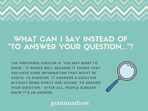 11 Better Ways To Say "To Answer Your Question..." On Email