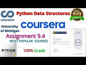Python Data Structures Assignment 9.4 Solution [Coursera] | Assignment 9.4 Python Data Structures