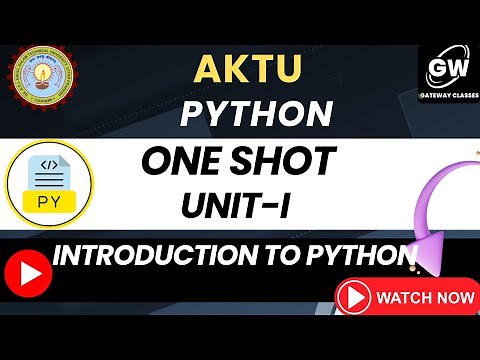 UNIT-1 ONE SHOT I Introduction to Python I Pragya Ma'am I Gateway Classes I AKTU