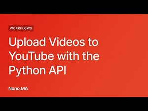 Upload Videos to YouTube with the Data API in Python
