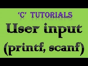 C Programming Tutorial - 4 User Input