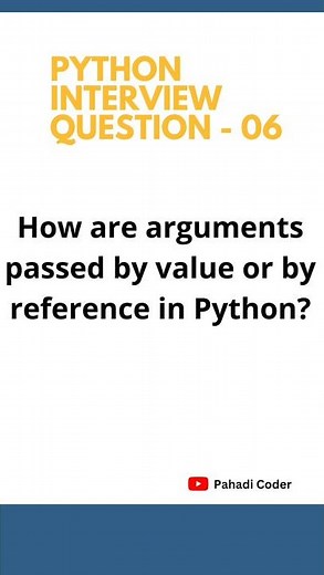 Pass by value vs Pass by reference | Python Interview Question - 6 | Pahadi Coder