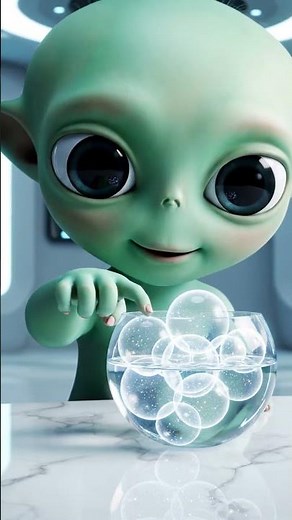 Baby Alien Cracks Starlight Bubbles