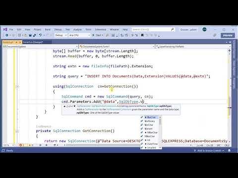 How to save all types of files in SQL Server Database and retrieve it | C# Code | Documents System